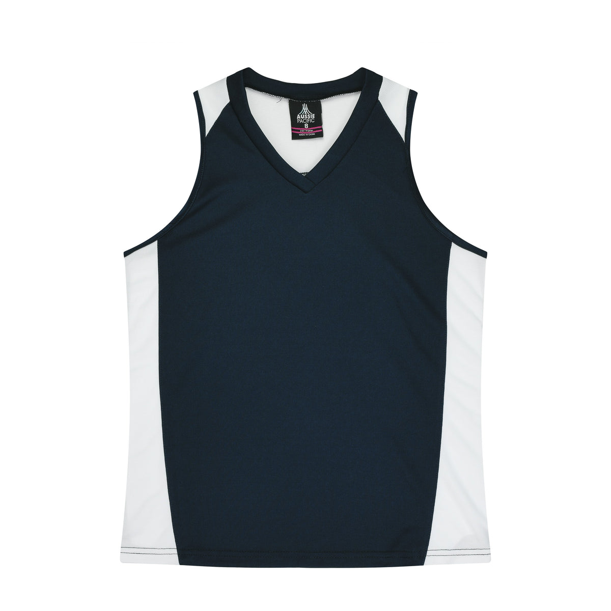 Aussie Pacific Premier Womens Singlet 2101 in Navy/White
