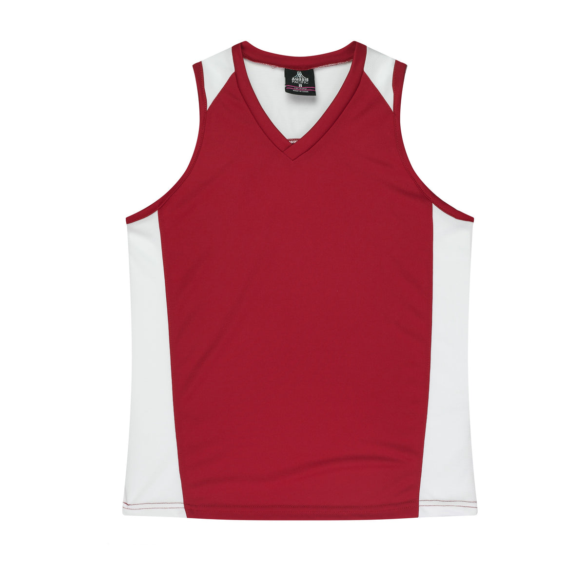 Aussie Pacific Premier Womens Singlet 2101 in Red/White