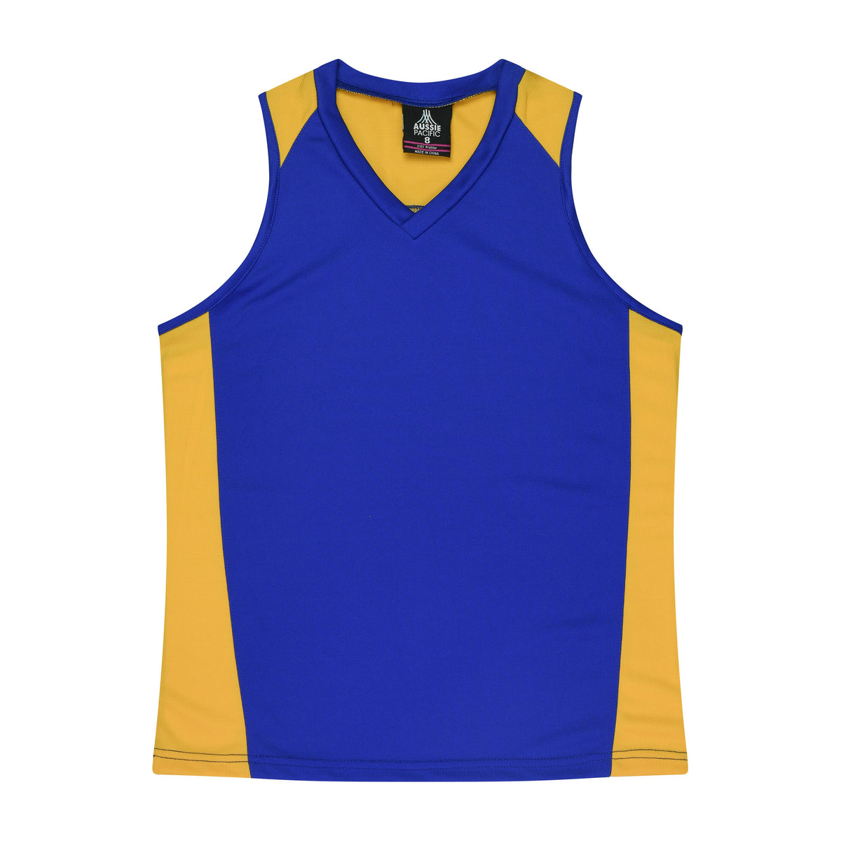 Aussie Pacific Premier Womens Singlet 2101 in Royal/Gold