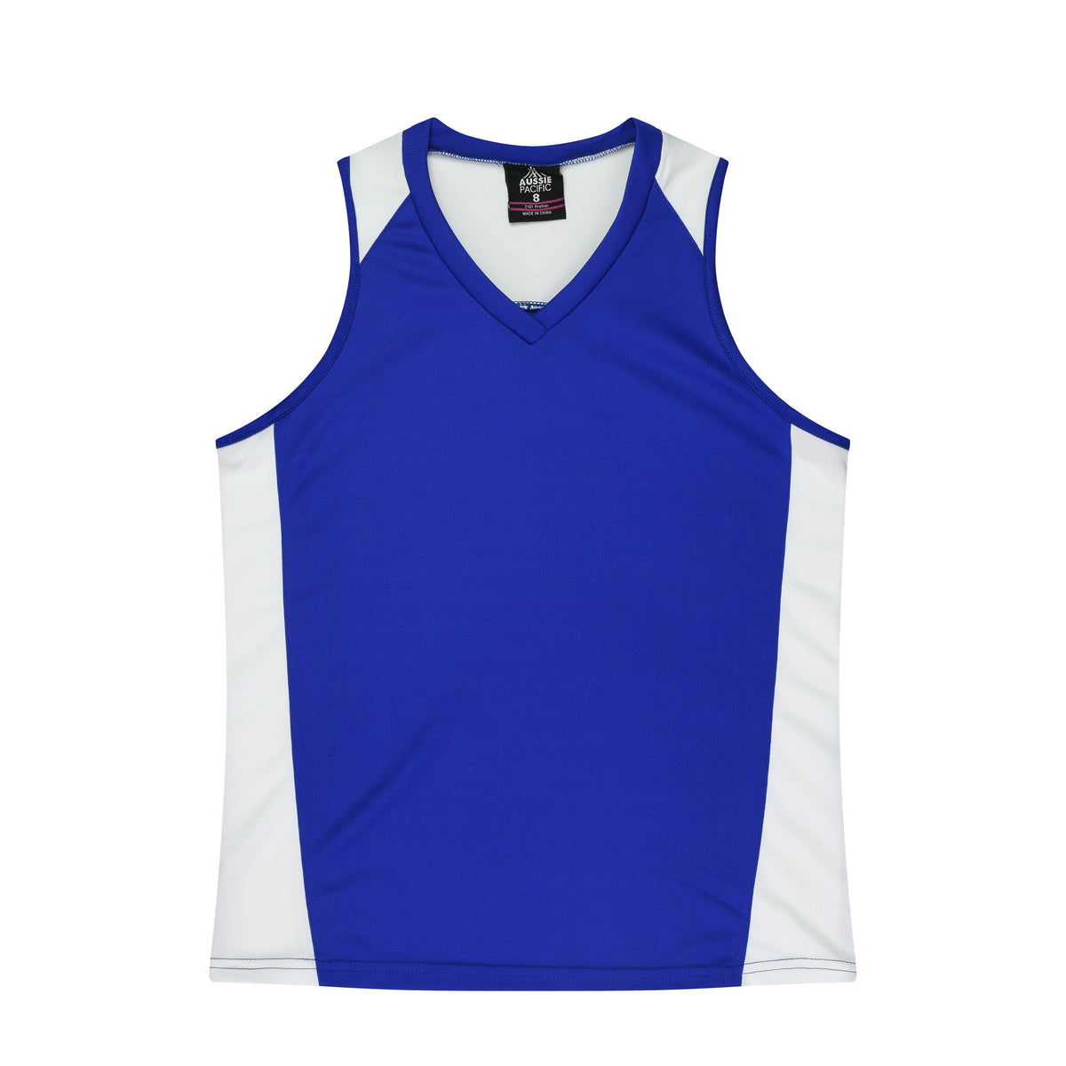 Aussie Pacific Premier Womens Singlet 2101 in Royal/White
