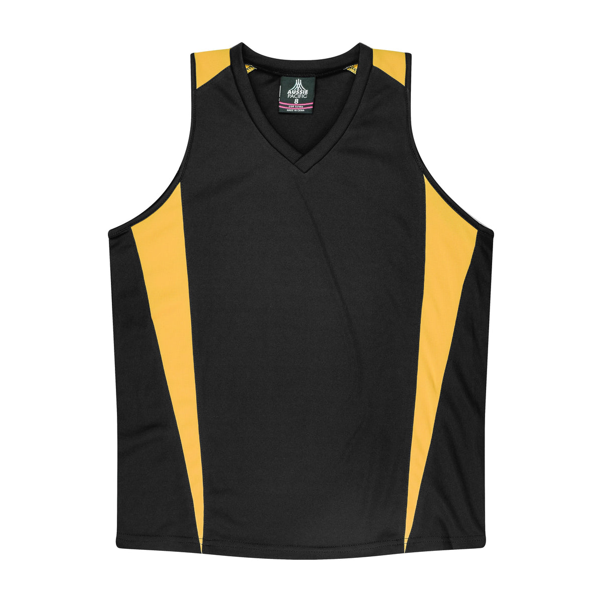 Aussie Pacific Eureka Womens Singlet 2104 in Black/Gold