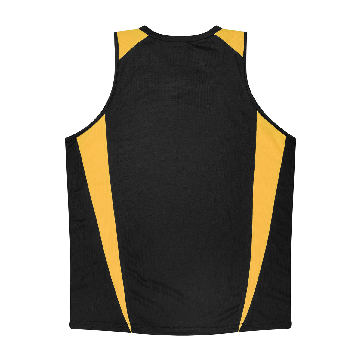 Aussie Pacific Eureka Womens Singlet 2104 in Black/Gold, back view