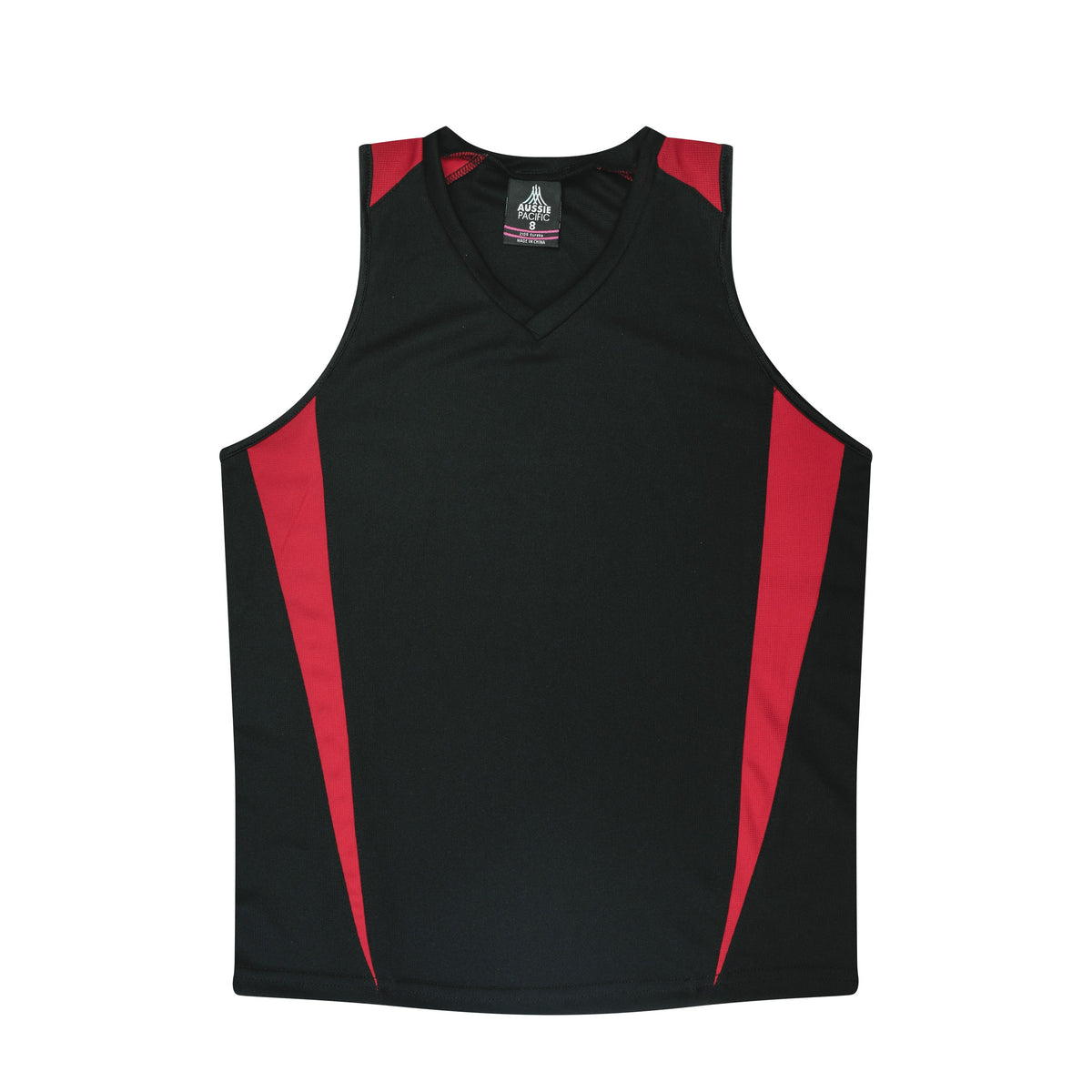 Aussie Pacific Eureka Womens Singlet 2104 in Black/Red