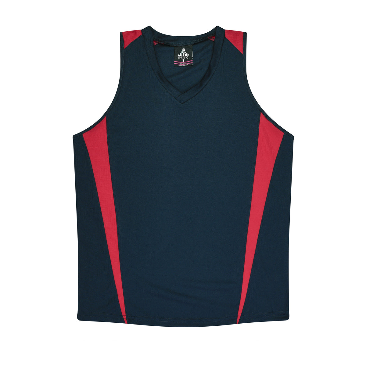 Aussie Pacific Eureka Womens Singlet 2104 in Navy/Red
