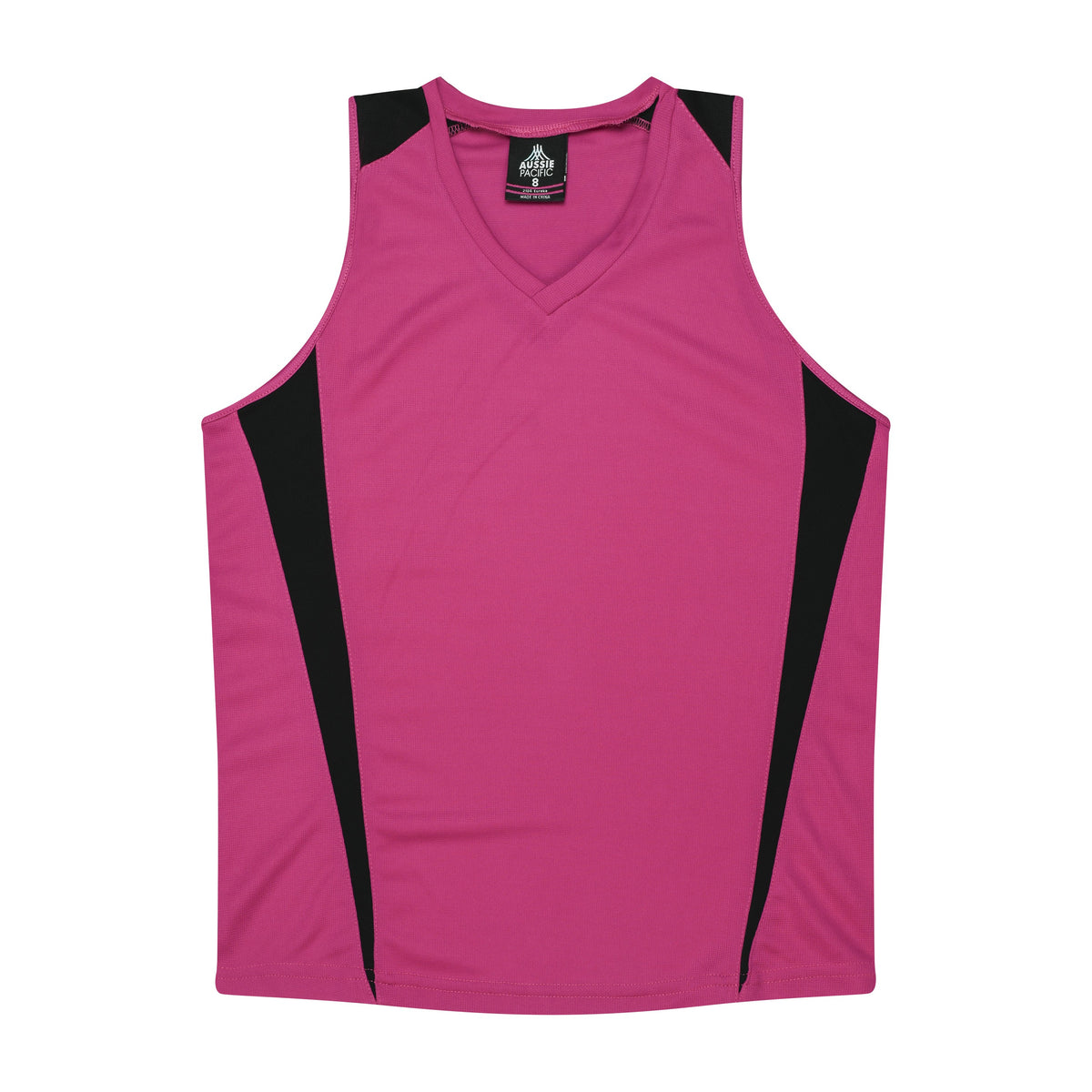 Aussie Pacific Eureka Womens Singlet 2104 in Pink/Black