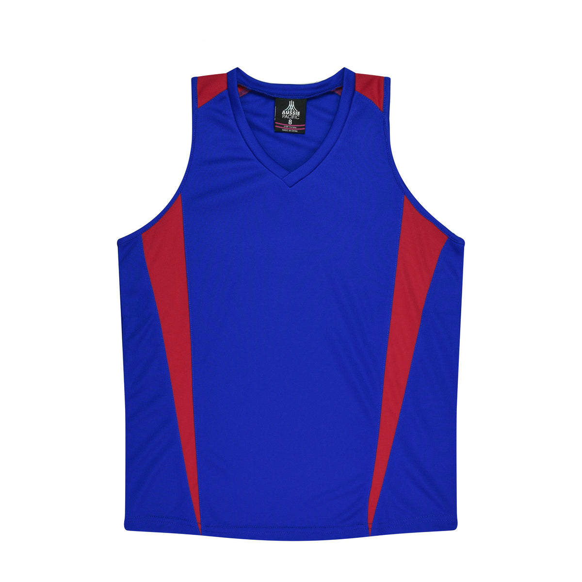 Aussie Pacific Eureka Womens Singlet 2104 in Royal/Red