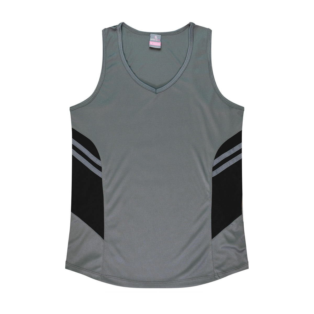 Aussie Pacific Tasman Womens Singlet 2111 in Ashe/Black