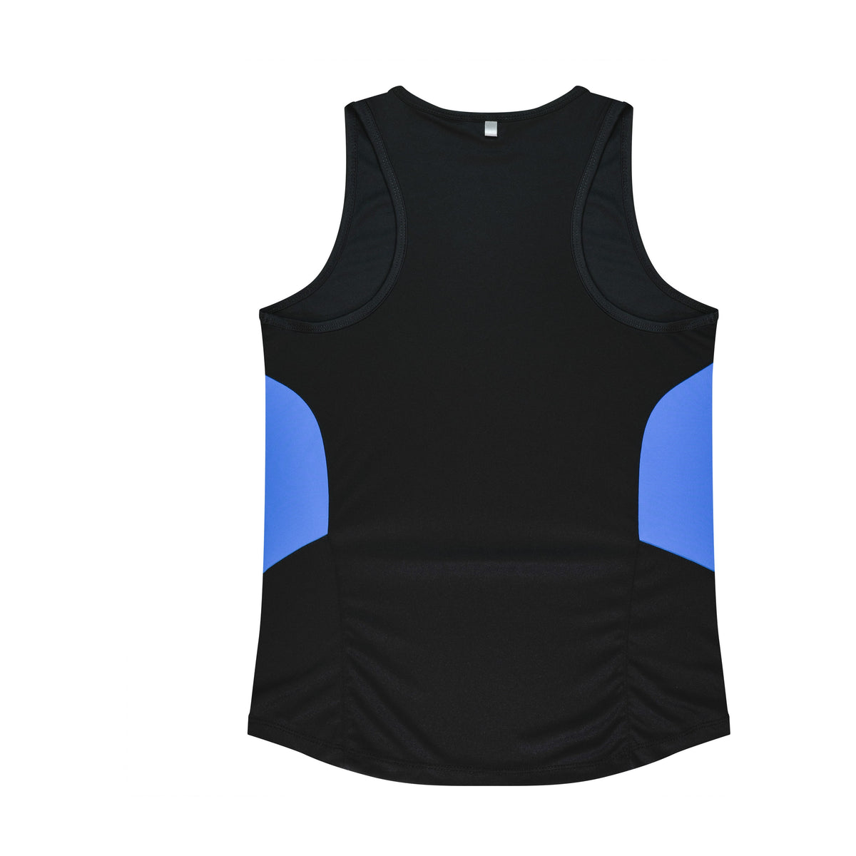 Aussie Pacific Tasman Womens Singlet 2111 in Black/Cyan, back view