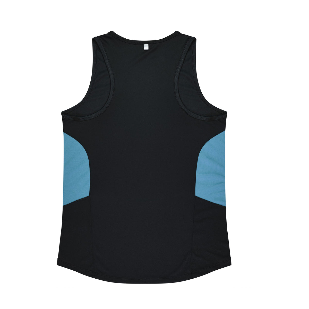 Aussie Pacific Tasman Womens Singlet 2111 in Black/Teal, back view