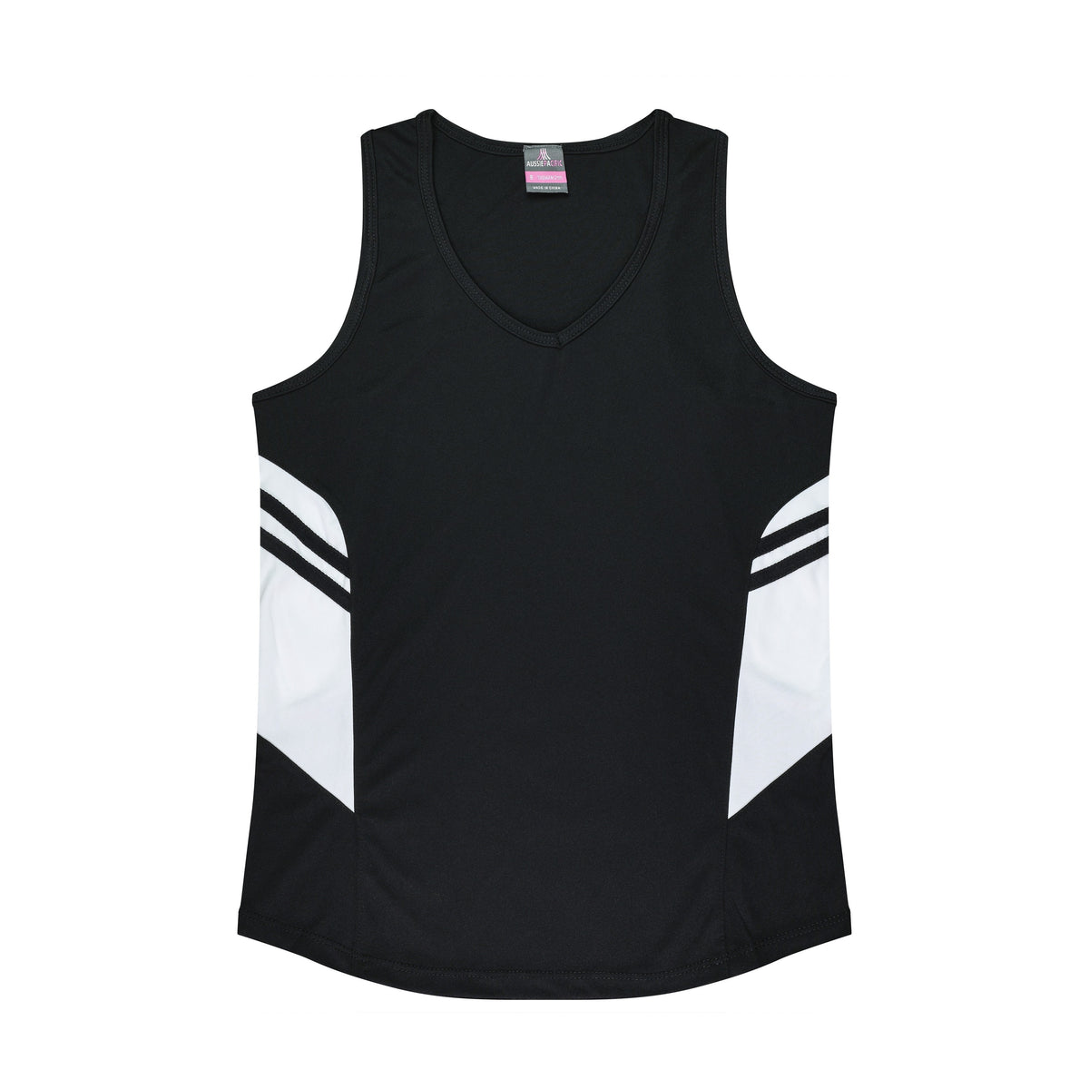 Aussie Pacific Tasman Womens Singlet 2111 in Black/White