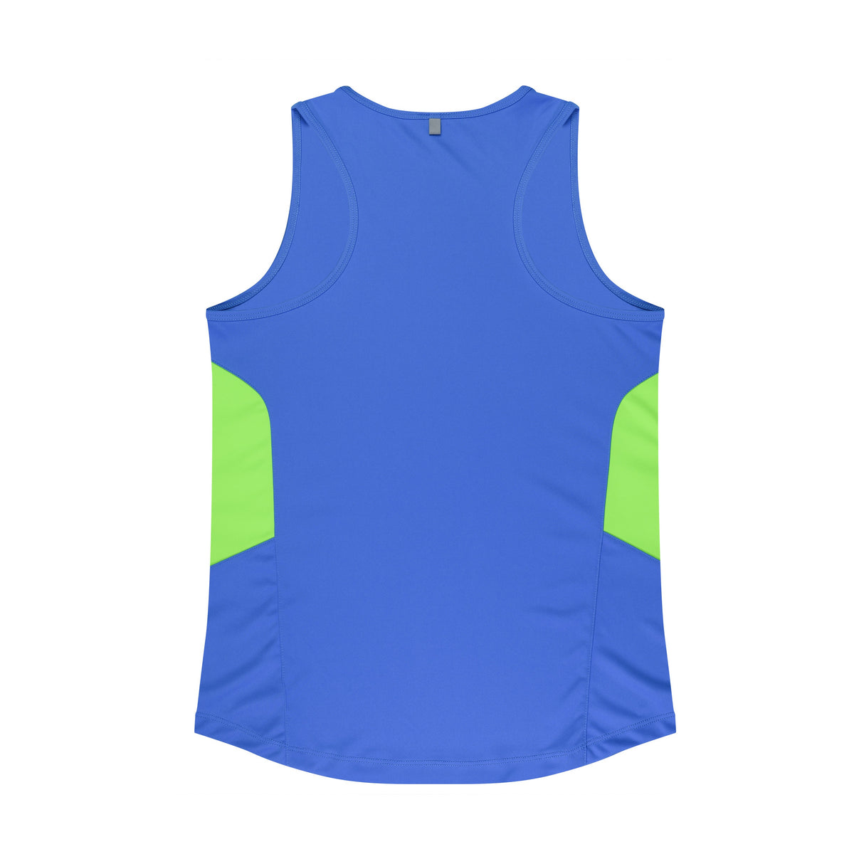 Aussie Pacific Tasman Womens Singlet 2111 in Cyan/Neon Green, back view