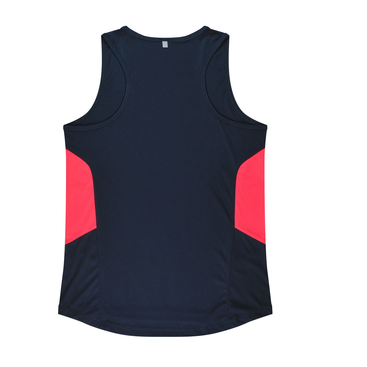 Aussie Pacific Tasman Womens Singlet 2111 in Navy/Neon Pink, back view