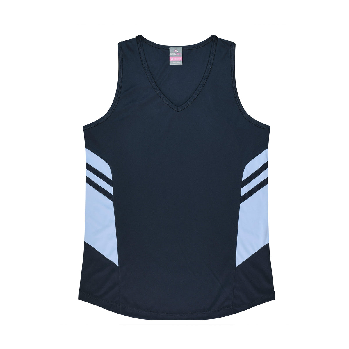 Aussie Pacific Tasman Womens Singlet 2111 in Navy/Sky