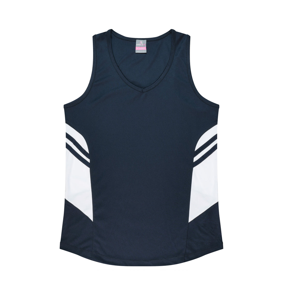 Aussie Pacific Tasman Womens Singlet 2111 in Navy/White