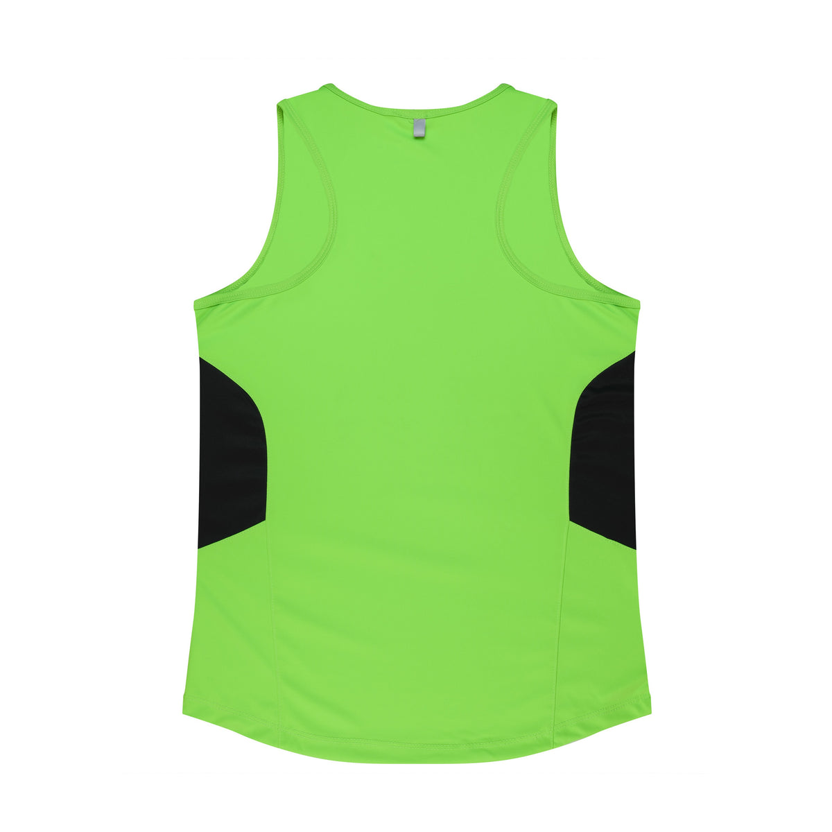 Aussie Pacific Tasman Womens Singlet 2111 in Neon Green/Black, back view