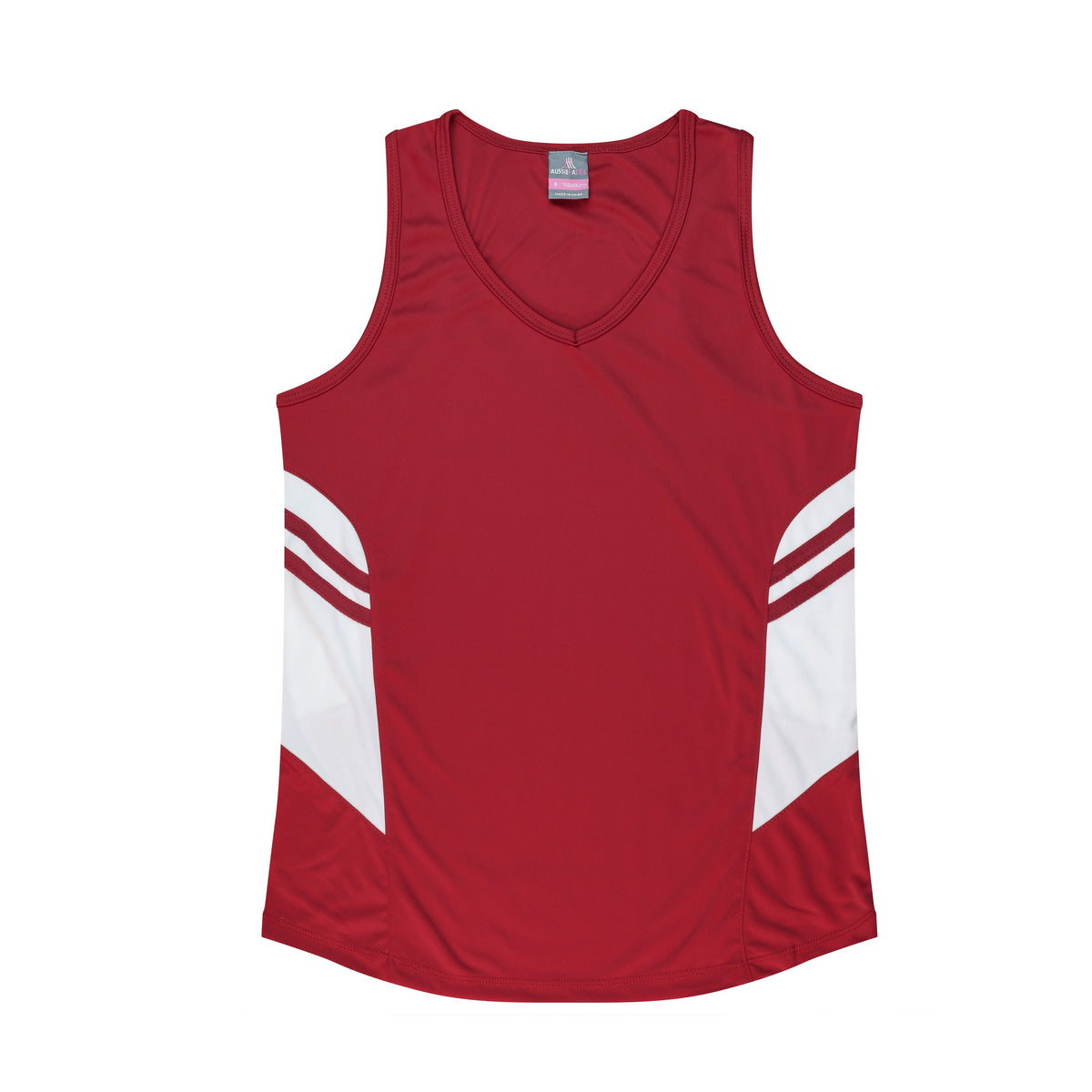 Aussie Pacific Tasman Womens Singlet 2111 in Red/White