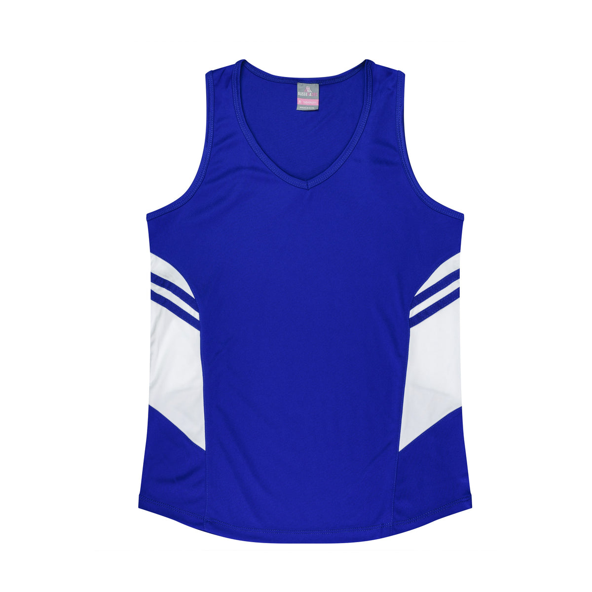 Aussie Pacific Tasman Womens Singlet 2111 in Royal/White