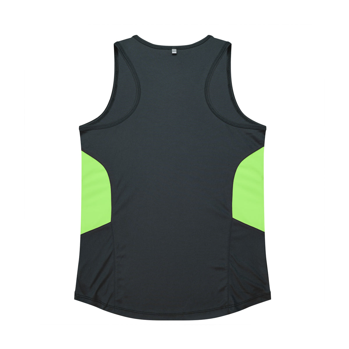 Aussie Pacific Tasman Womens Singlet 2111 in Slate/Neon Green, back view