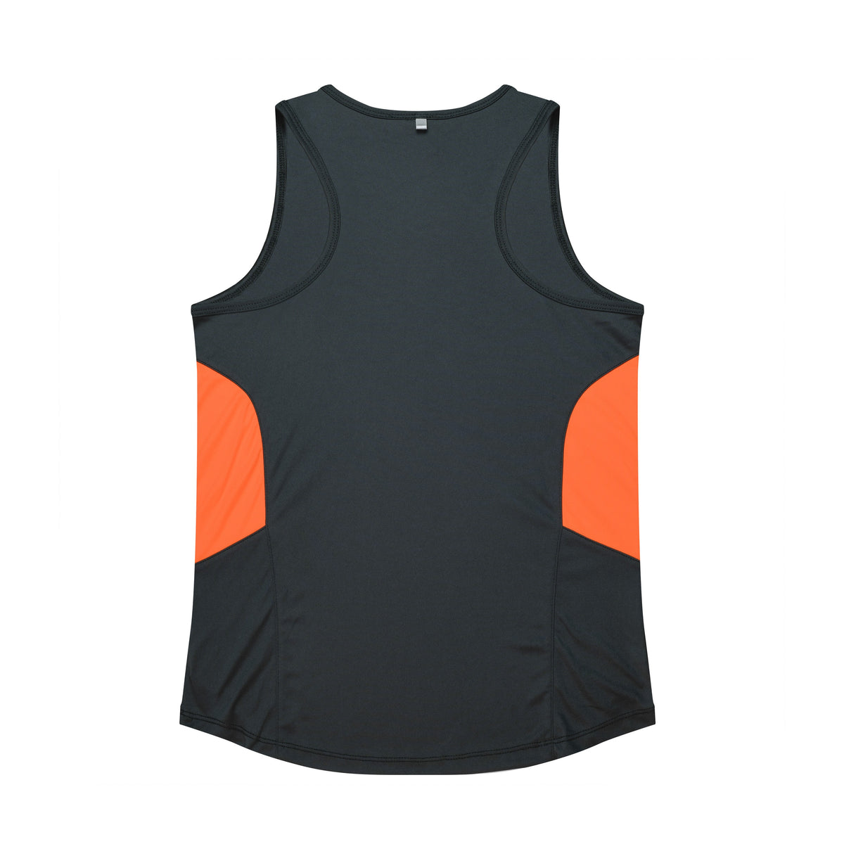Aussie Pacific Tasman Womens Singlet 2111 in Slate/Neon Orange, back view