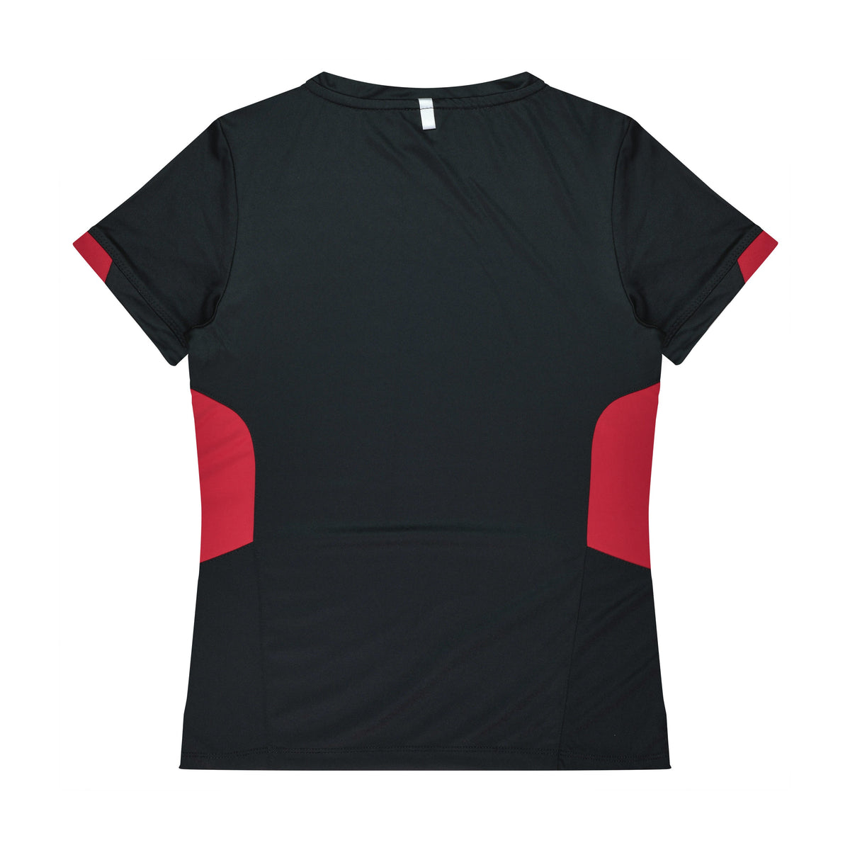 Aussie Pacific Tasman Womens Tee 2211 in Black/Red, back view