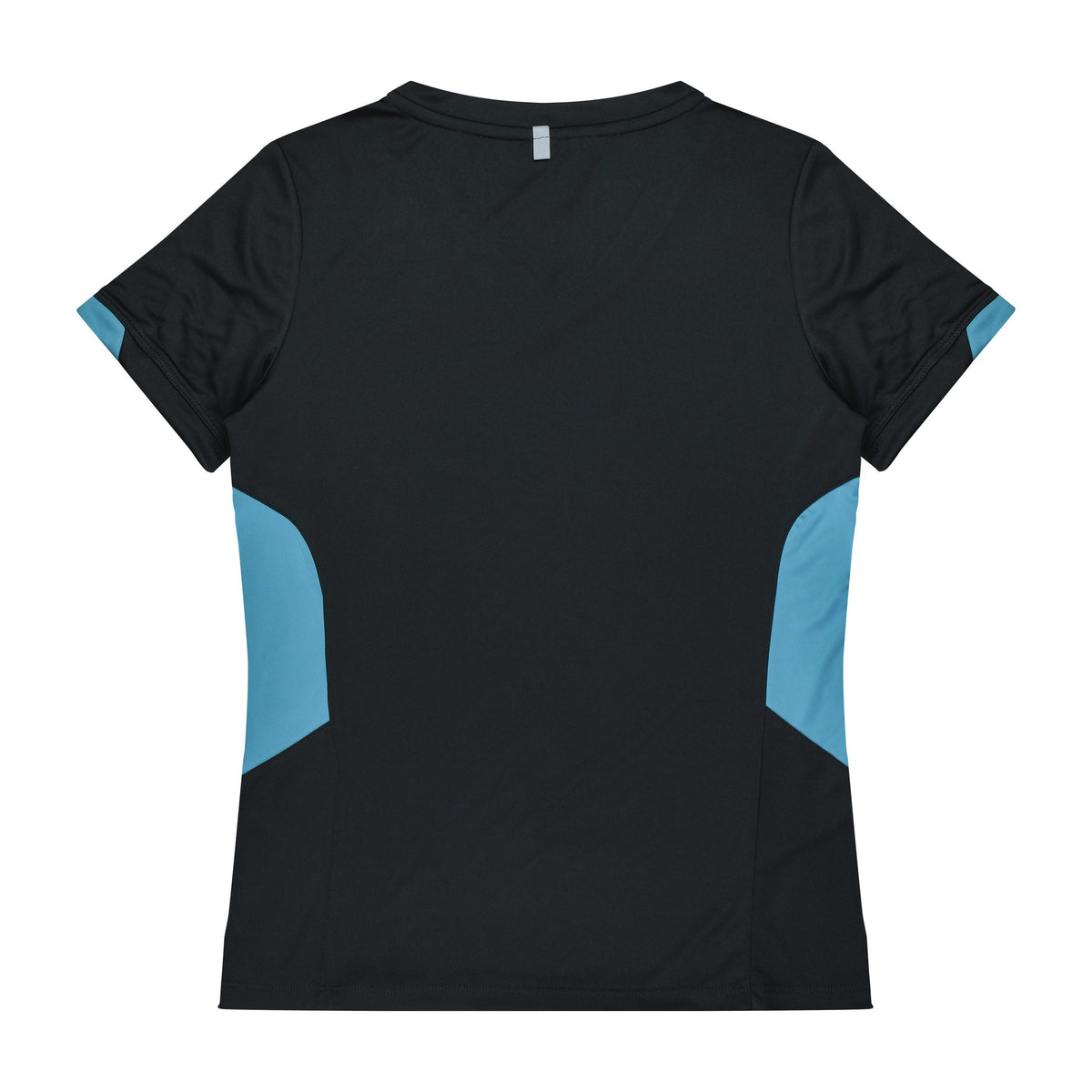 Aussie Pacific Tasman Womens Tee 2211 in Black/Teal, back view