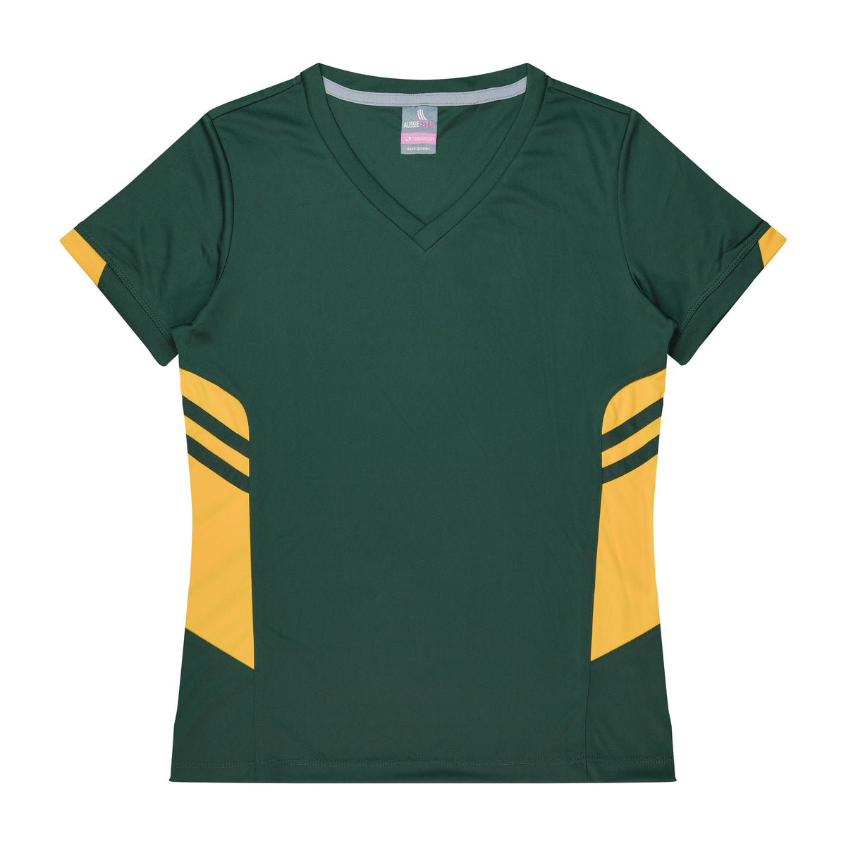 Aussie Pacific Tasman Womens Tee 2211 in Bottle/Gold