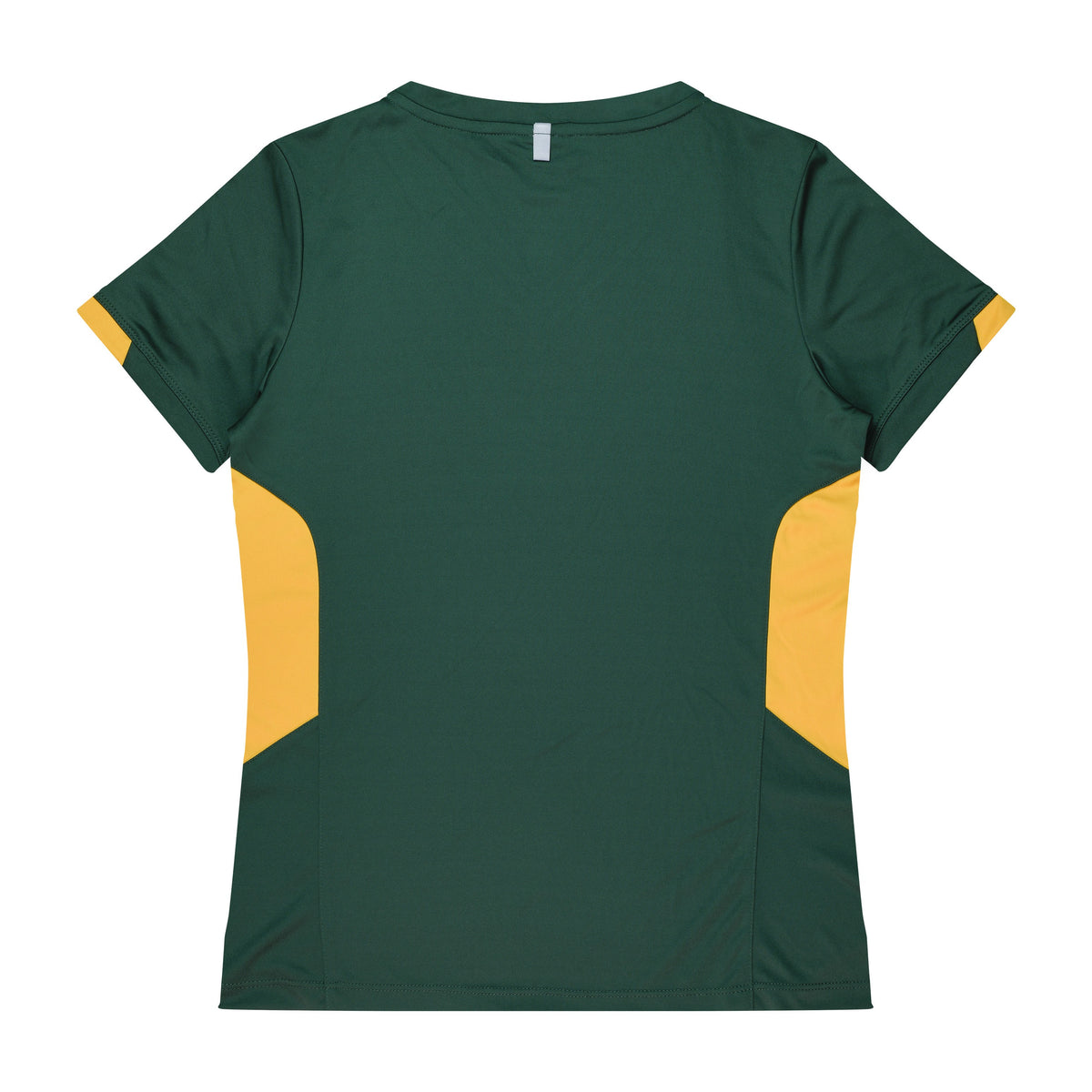 Aussie Pacific Tasman Womens Tee 2211 in Bottle/Gold, back view