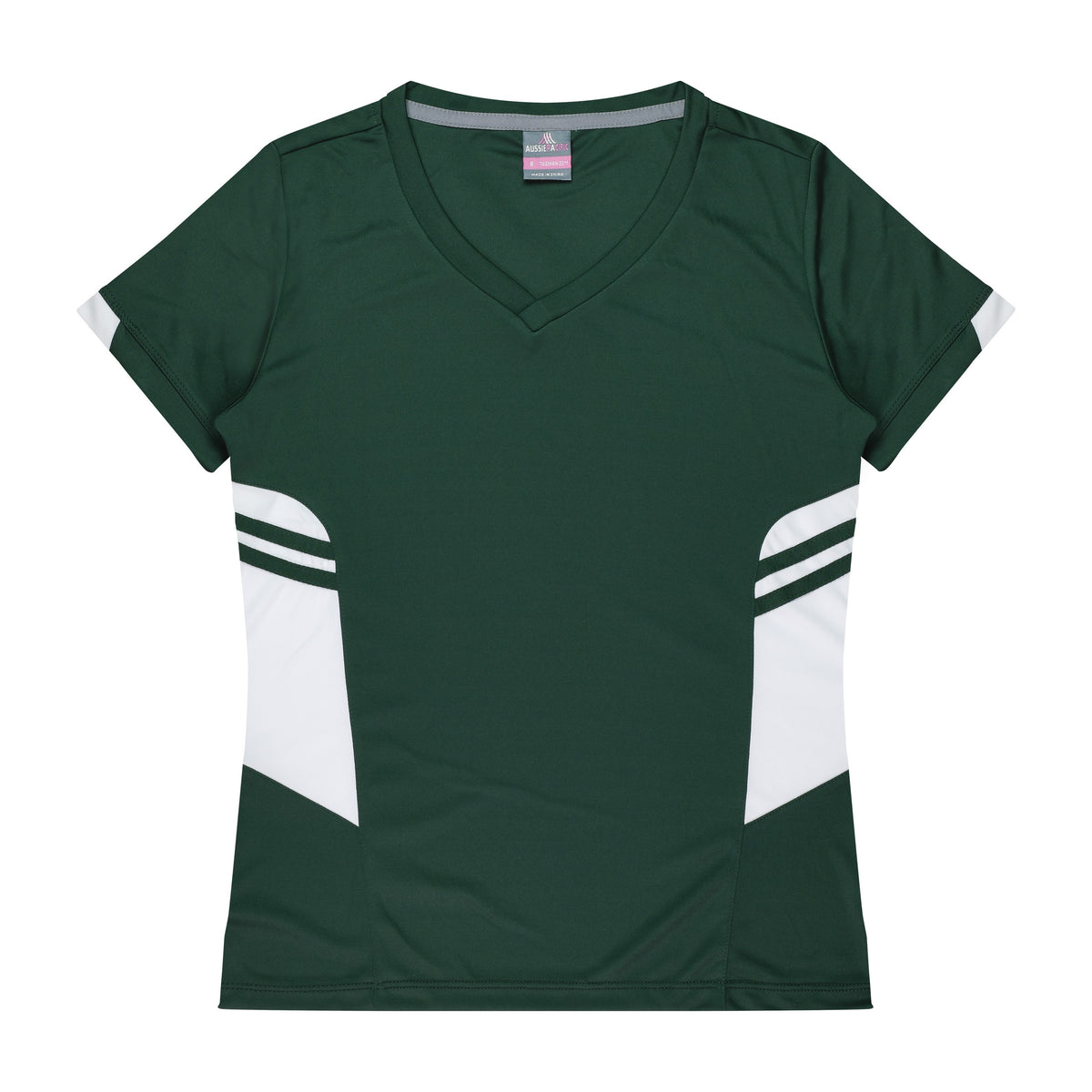 Aussie Pacific Tasman Womens Tee 2211 in Bottle/White