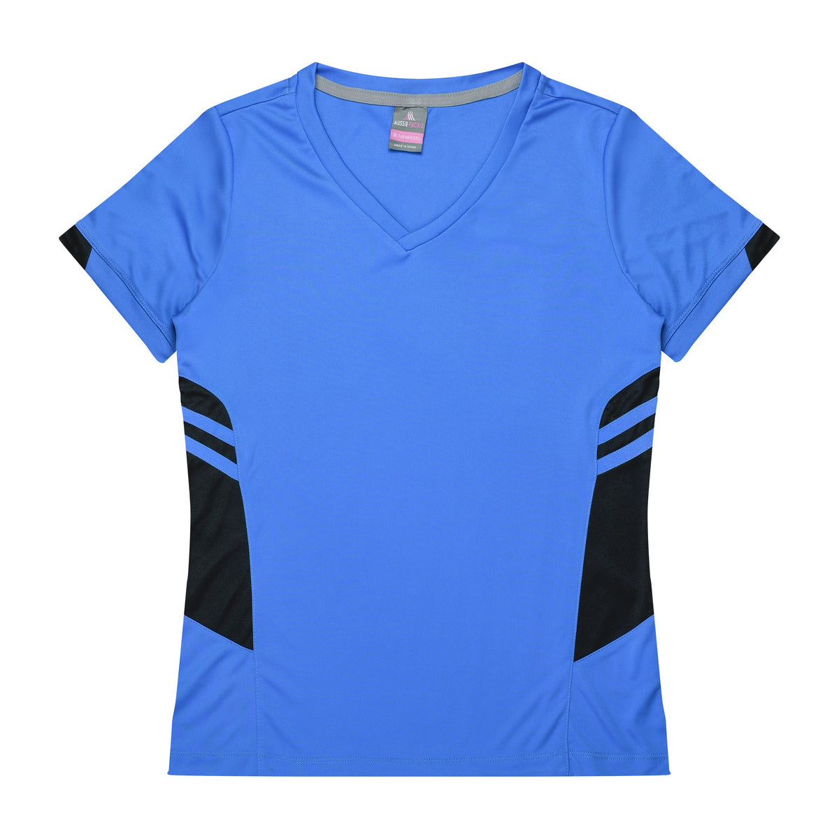 Aussie Pacific Tasman Womens Tee 2211 in Cyan/Black
