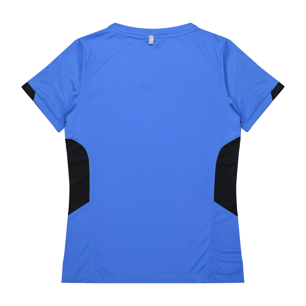 Aussie Pacific Tasman Womens Tee 2211 in Cyan/Black, back view