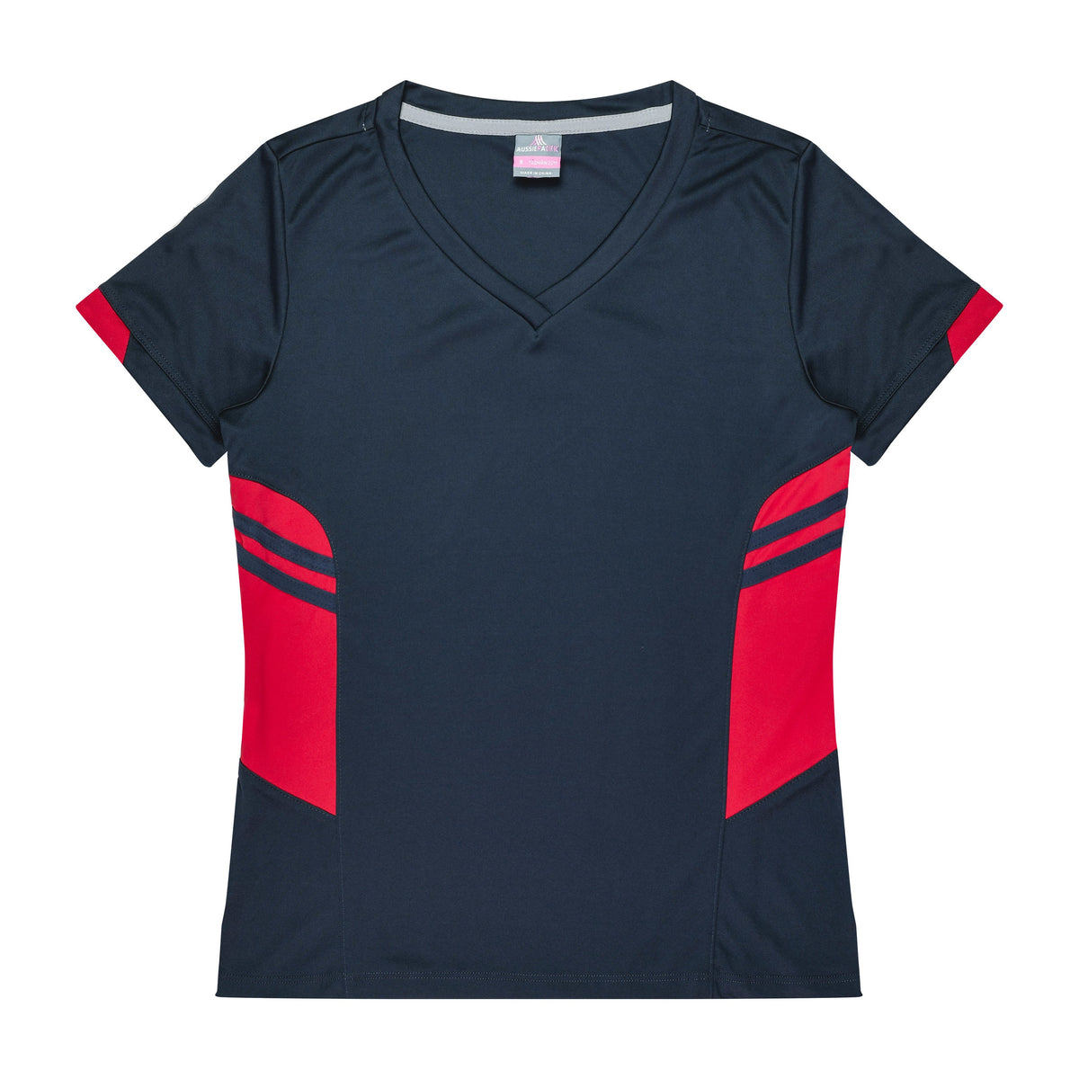 Aussie Pacific Tasman Womens Tee 2211 in Navy/Red