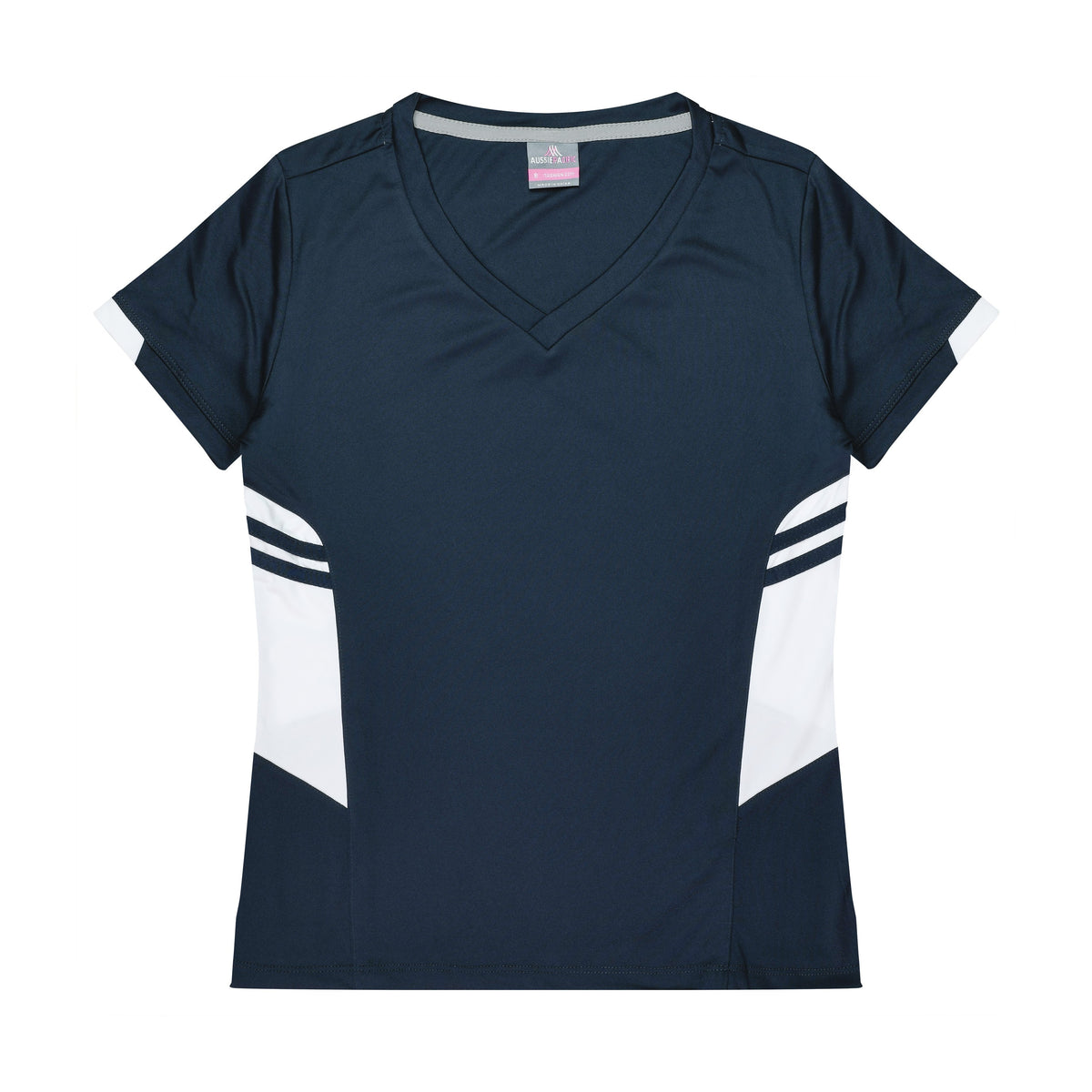 Aussie Pacific Tasman Womens Tee 2211 in Navy/White