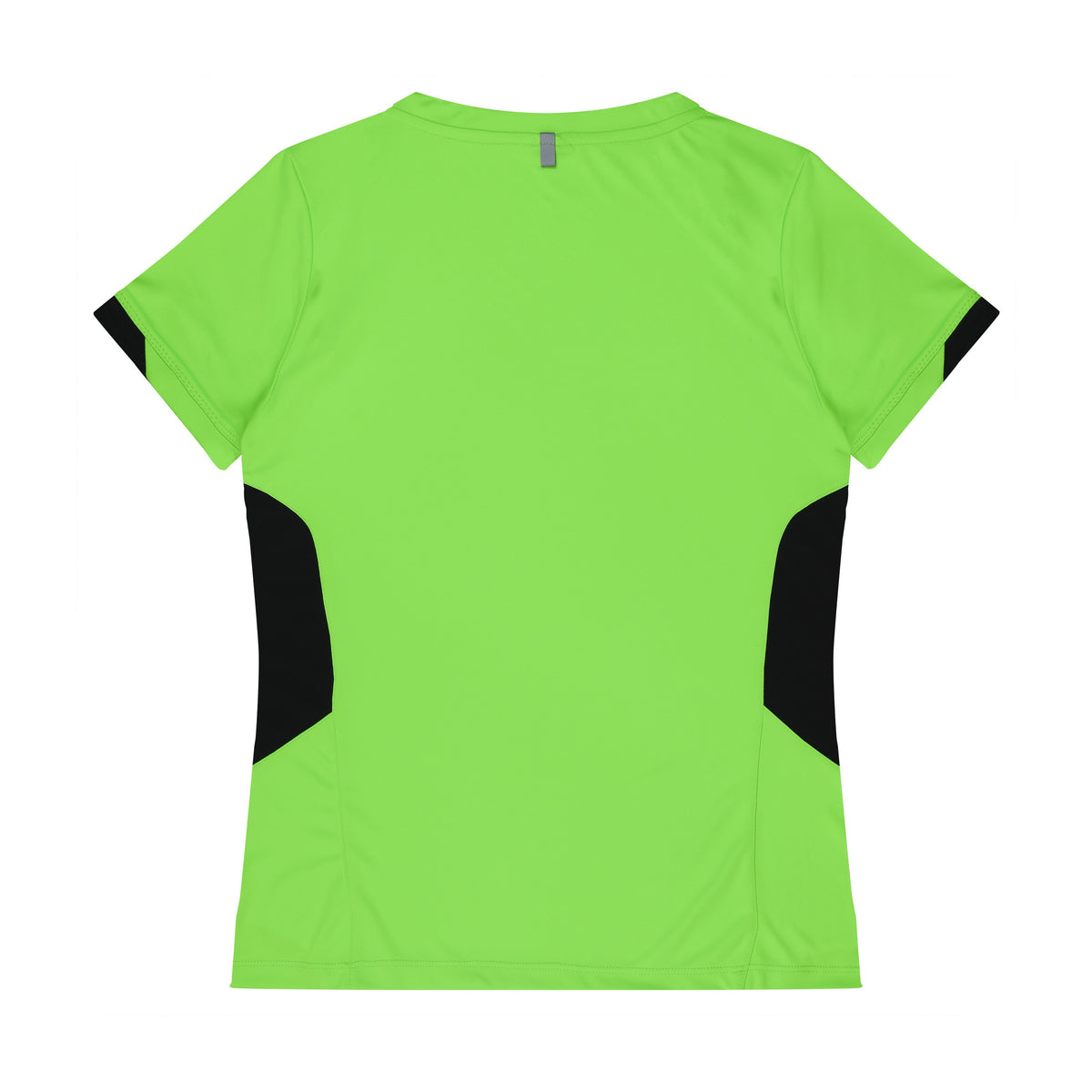 Aussie Pacific Tasman Womens Tee 2211 in Neon Green/Black, back view