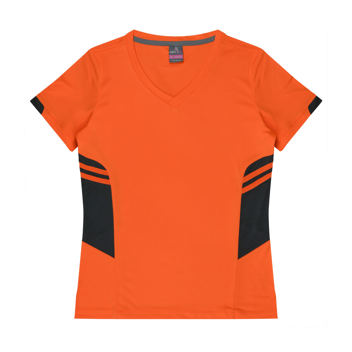 Aussie Pacific Tasman Womens Tee 2211 in Neon Orange/Slate