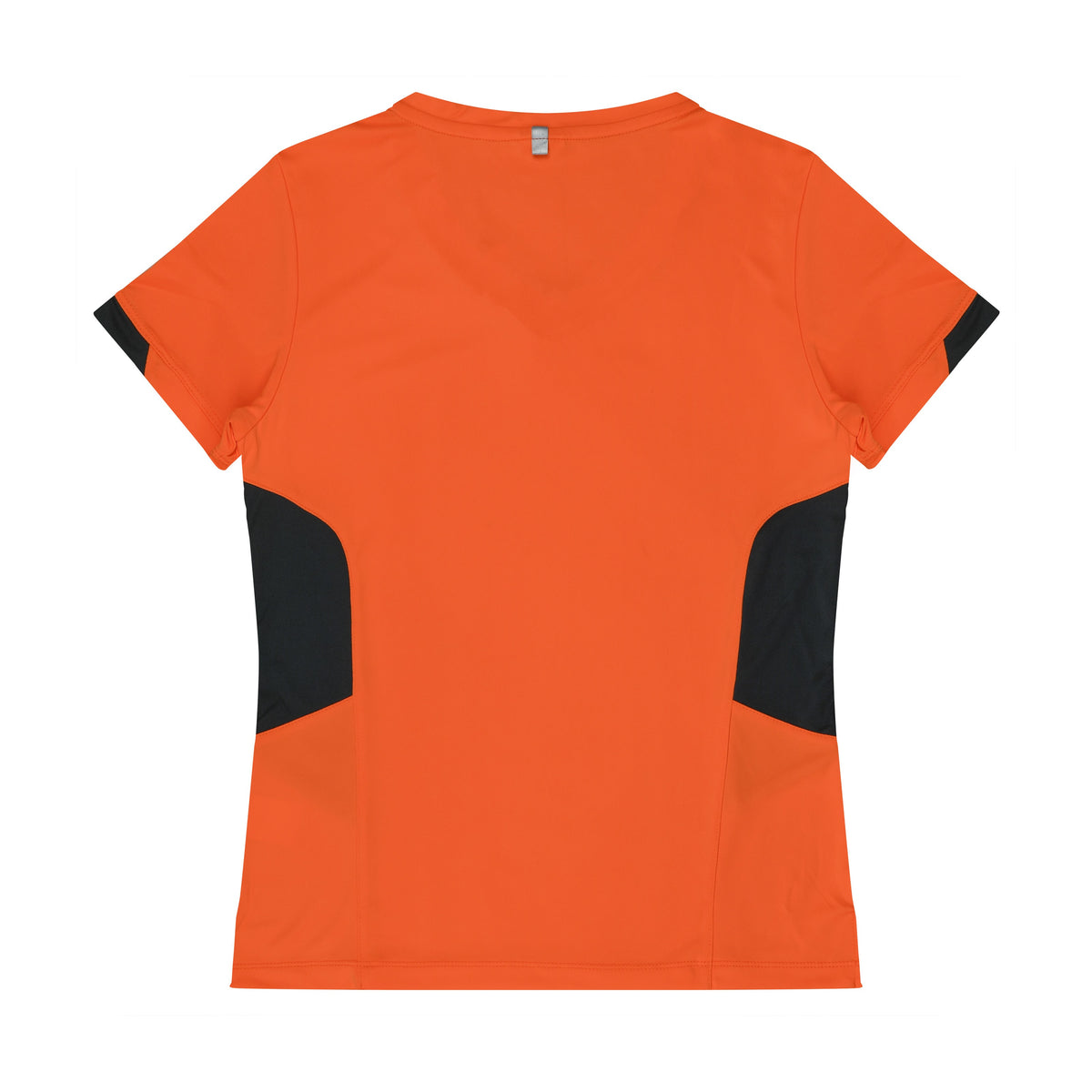 Aussie Pacific Tasman Womens Tee 2211 in Neon Orange/Slate, back view