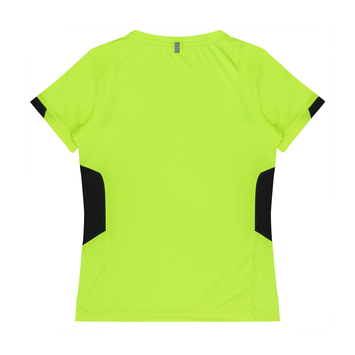 Aussie Pacific Tasman Womens Tee 2211 in Neon Yellow/Black, back view