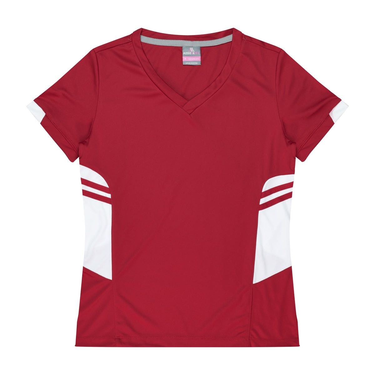 Aussie Pacific Tasman Womens Tee 2211 in Red/White