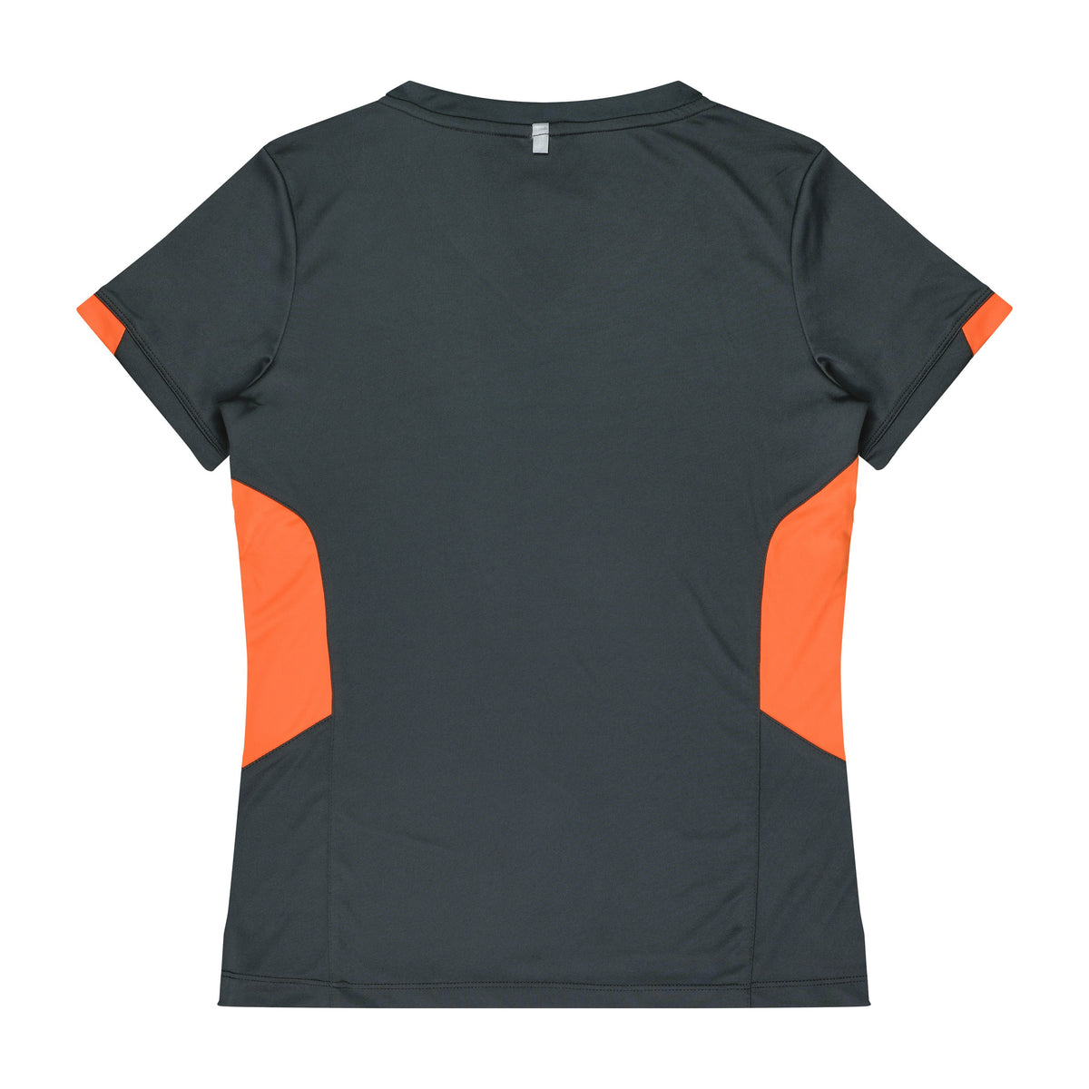 Aussie Pacific Tasman Womens Tee 2211 in Slate/Neon Orange, back view