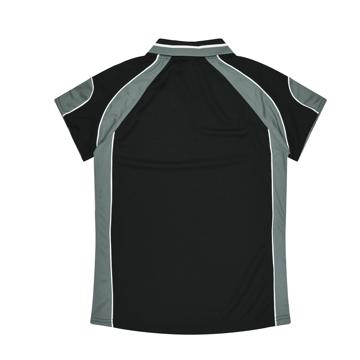 Aussie Pacific Murray Womens Polo 2300 in Black/Ashe, back view