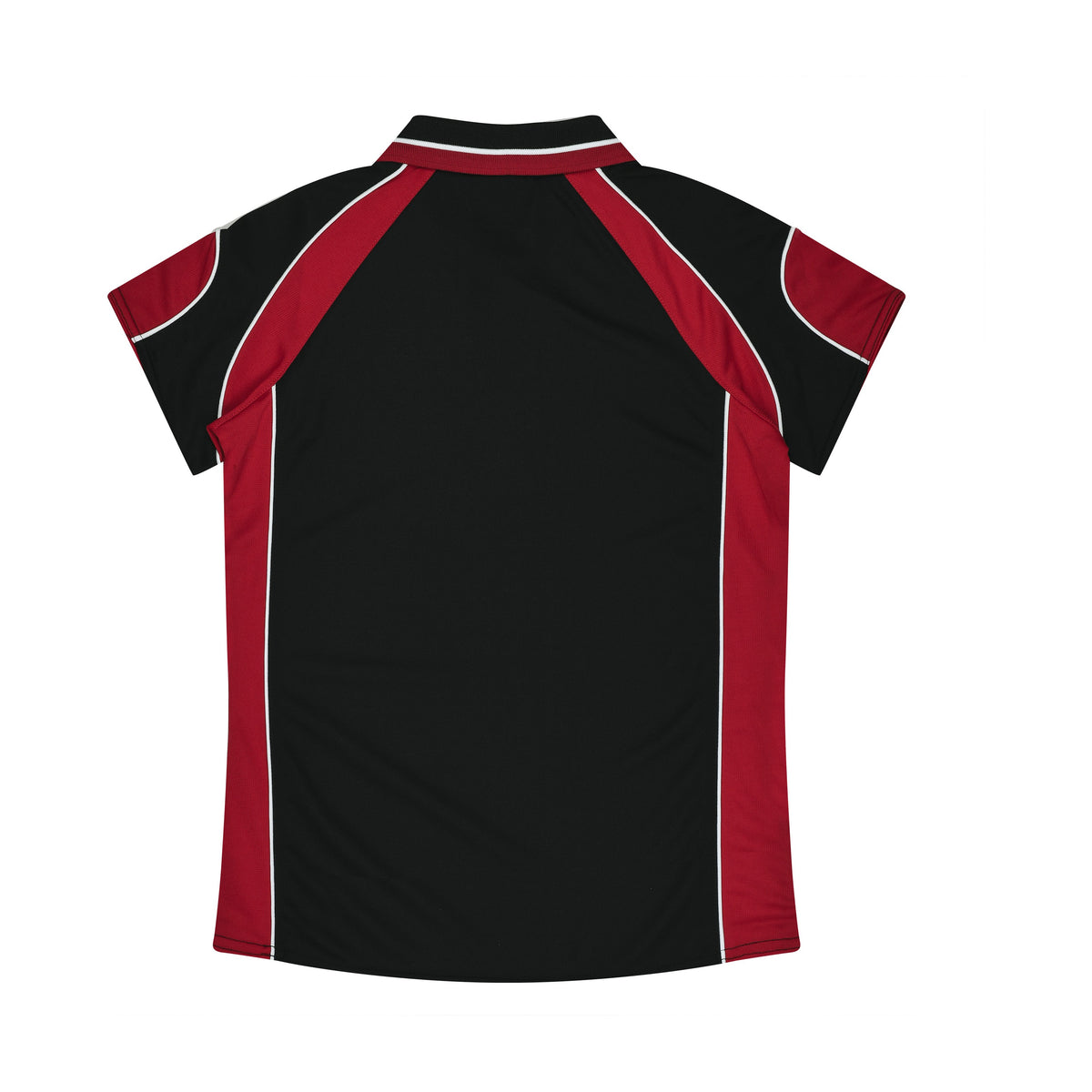 Aussie Pacific Murray Womens Polo 2300 in Black/Red, back view