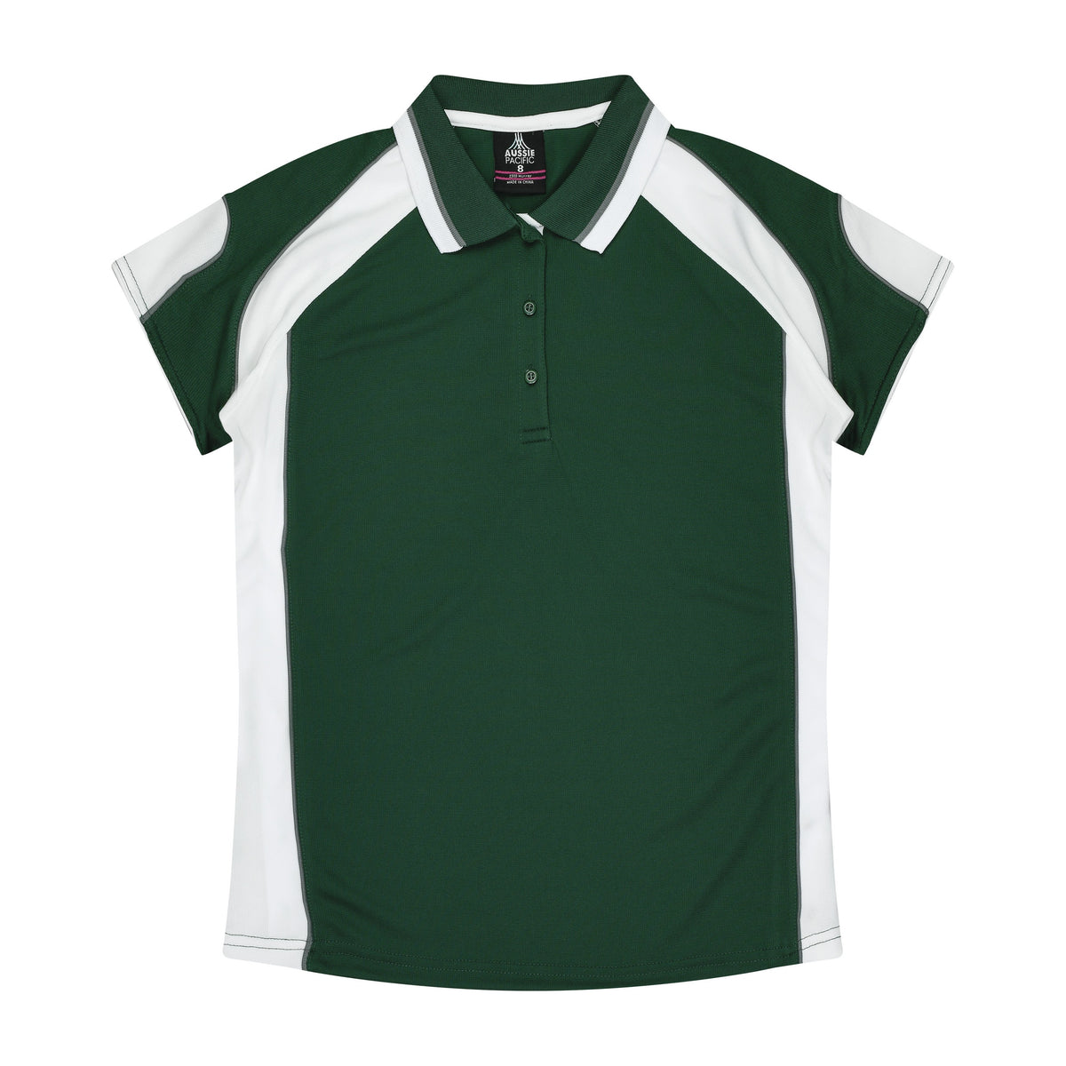 Aussie Pacific Murray Womens Polo 2300 in Bottle/White