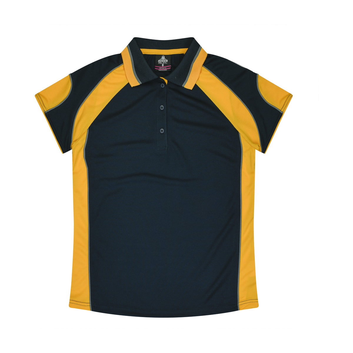 Aussie Pacific Murray Womens Polo 2300 in Navy/Gold