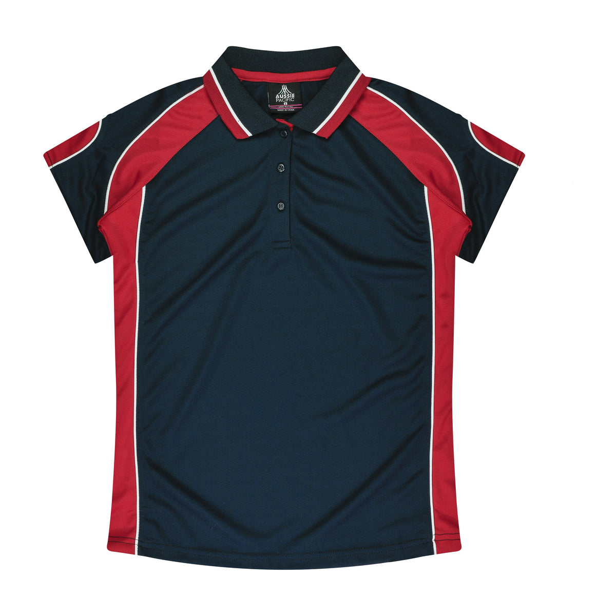 Aussie Pacific Murray Womens Polo 2300 in Navy/Red