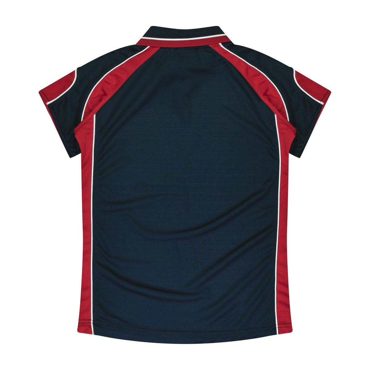 Aussie Pacific Murray Womens Polo 2300 in Navy/Red, back view
