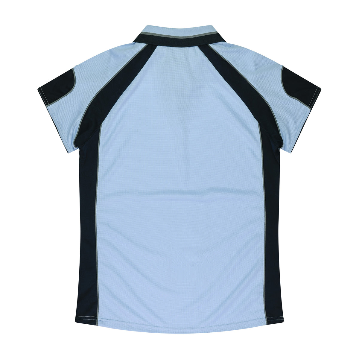 Aussie Pacific Murray Womens Polo 2300 in Sky/Navy, back view