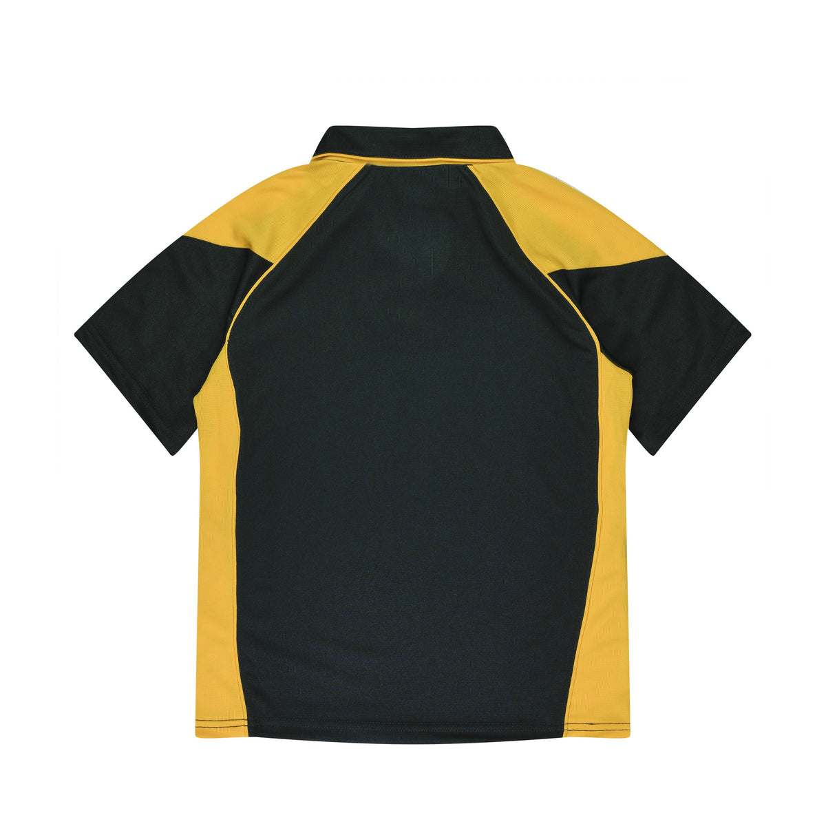 Aussie Pacific Premier Womens Polo 2301 in Black/Gold, back view