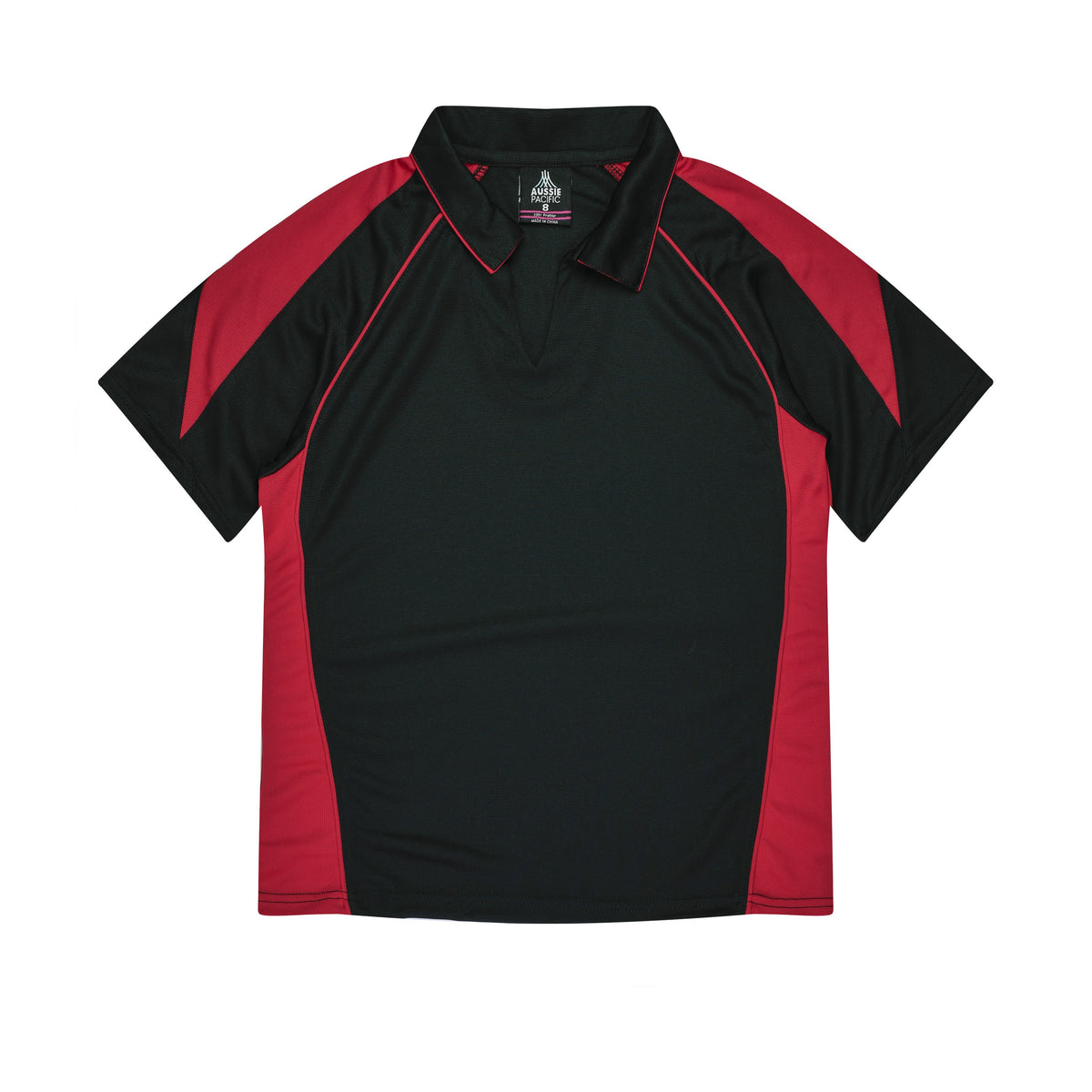 Aussie Pacific Premier Womens Polo 2301 in Black/Red