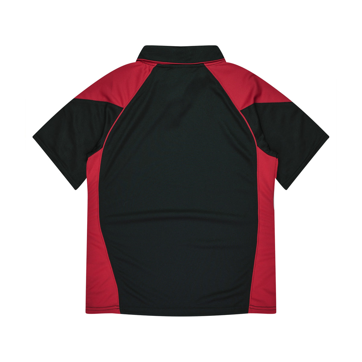 Aussie Pacific Premier Womens Polo 2301 in Black/Red, back view