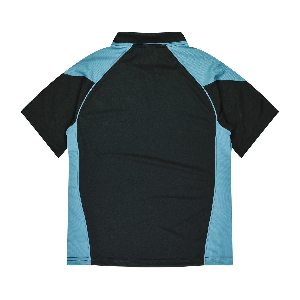 Aussie Pacific Premier Womens Polo 2301 in Black/Teal, back view