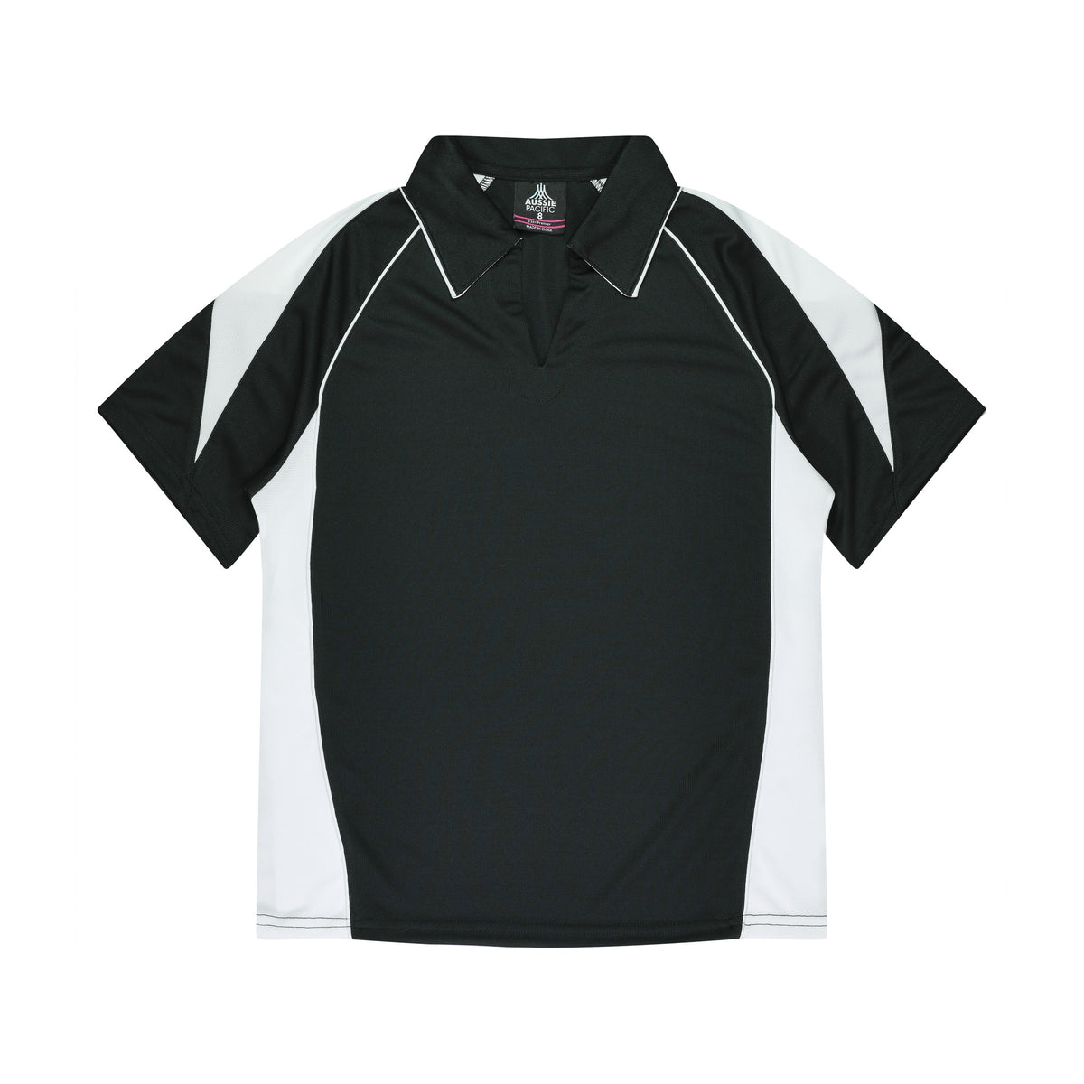 Aussie Pacific Premier Womens Polo 2301 in Black/White